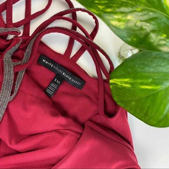 WHBM White House black market Womens top red - Picture 4 of 4